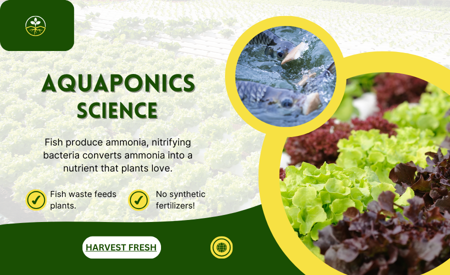 An infographic showing the basic science of aquaponics.